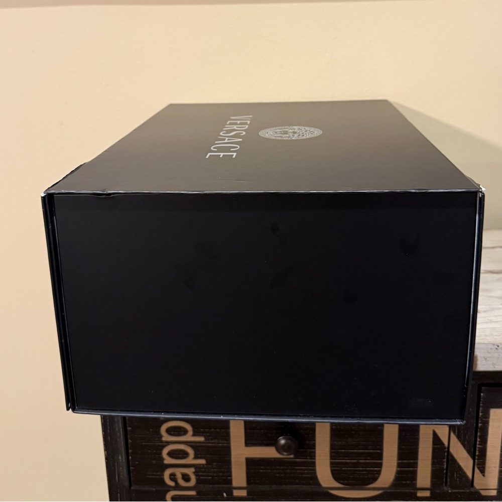 Versace Empty Black Box with Silver Logo - Picture 3 of 12